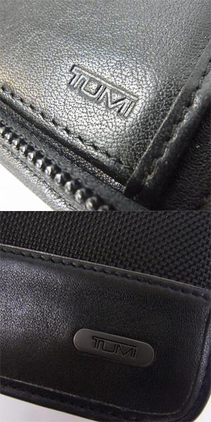 【TUMI】レターパッド ナイロン×レザー 革 ブラック TUMI/トゥミ ラウンドジップ レターパッド レザー×ナイロンの