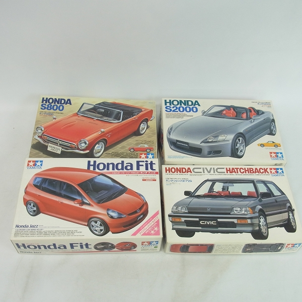 実際に弊社で買取させて頂いた【未組立】TAMIYA/タミヤ 1/24 HONDA/ホンダ S800/S2000/CIVIC/Fit 4点セット