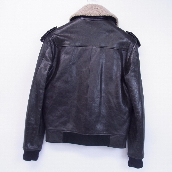 実際に弊社で買取させて頂いたKRIS VAN ASSCHE/クリスヴァンアッシュ CHEVRE ゴート 衿ボア ジャケット/50の画像 1枚目