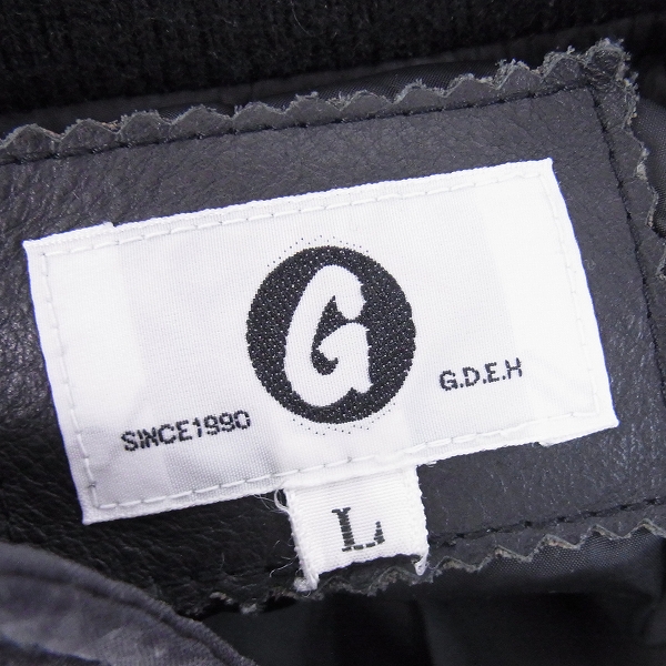 実際に弊社で買取させて頂いたgood enough/グッドイナフ 袖レザーダウンスタジャン/ジャケット/Lの画像 2枚目