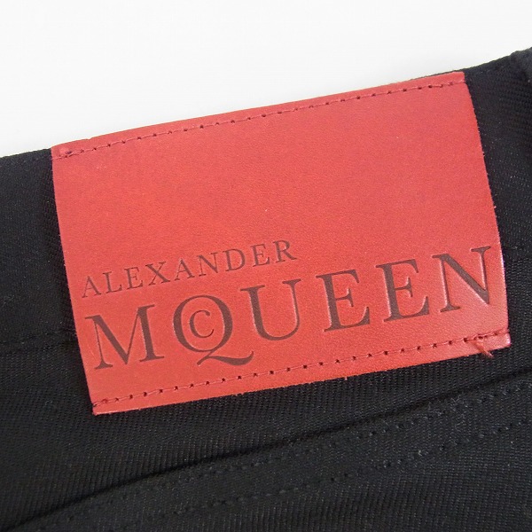 実際に弊社で買取させて頂いたALEXANDER McQUEEN/アレキサンダーマックイーン レザー切り替え パンツ 408368 QGR12/44の画像 3枚目