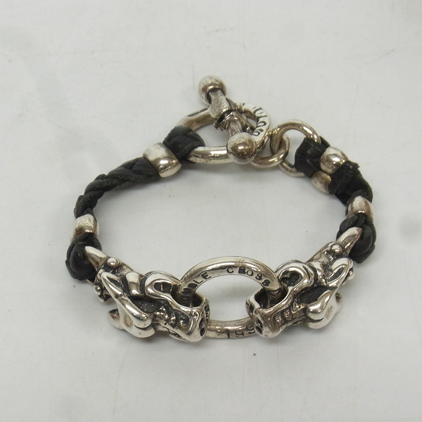 実際に弊社で買取させて頂いたTRAVIS WALKER/トラヴィスワーカー レイデッド レザー ガーゴイル ブレスレット/Tバーの画像 7枚目