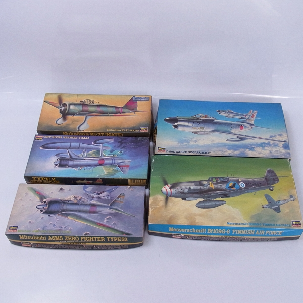 実際に弊社で買取させて頂いたハセガワ 1/72 三菱 A6M5 零式艦上戦闘機 52型/中島 九七式戦闘機/二式水上戦闘機等 5点セット