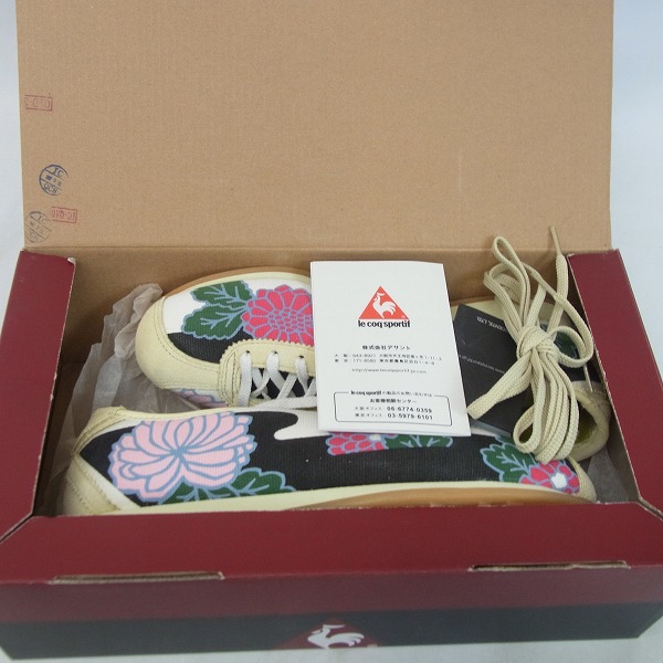 実際に弊社で買取させて頂いた【未使用】le cop sportif /ルコックスポルティフ SOUSOU BC 花柄 スニーカー QLC-7106/24の画像 7枚目