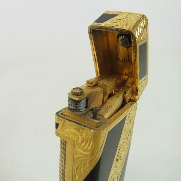実際に弊社で買取させて頂いたdunhill/ダンヒル ローラー ガスライター ベネチアン柄ゴールド×ブラックの画像 3枚目