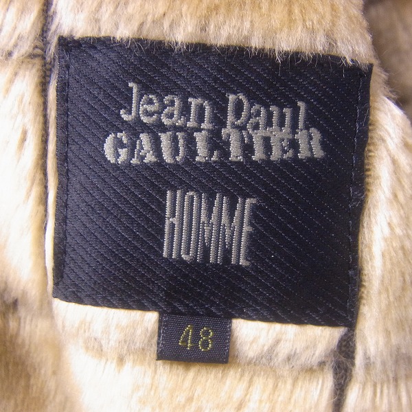 実際に弊社で買取させて頂いたJean Paul GAULTIER HOMME/ゴルチエオム 中綿内ボアキルティングコートジャケット/48の画像 3枚目