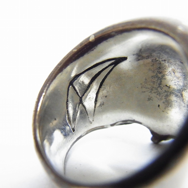 実際に弊社で買取させて頂いたCRAZY PIG/クレイジーピッグ ラージエビルスカルリング 16号の画像 3枚目