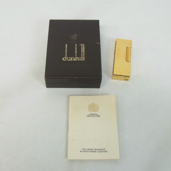 実際に弊社で買取させて頂いたdunhill/ダンヒル 縦縞 ガスライター ゴールドの画像 4枚目