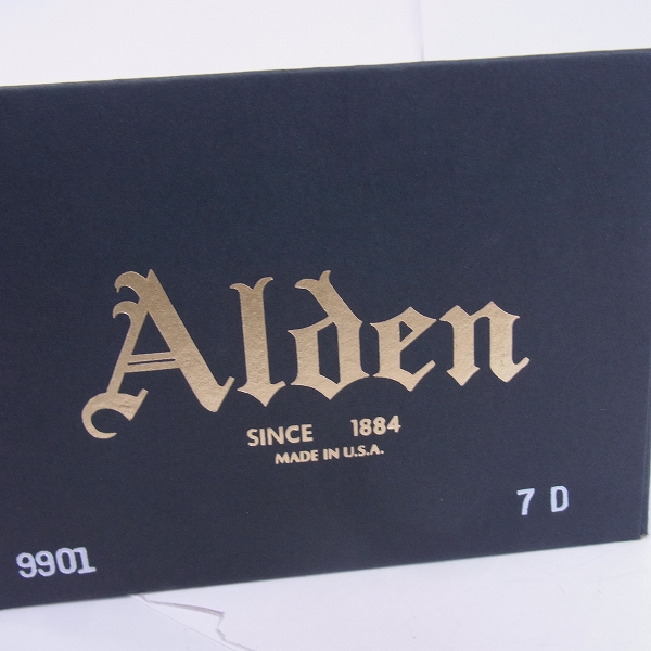 実際に弊社で買取させて頂いたAlden/オールデン コードバン プレーントゥ ブラック 9901/7の画像 9枚目