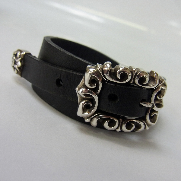 実際に弊社で買取させて頂いたDEALDESIGN/ディールデザイン フローラルゲート レザー 2連ブレス