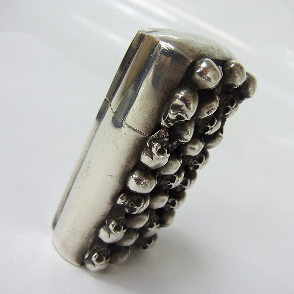 実際に弊社で買取させて頂いたSTANLEY GUESS/スタンリーゲス マルチスカル/ウッドインレイ スリム ジッポーの画像 5枚目