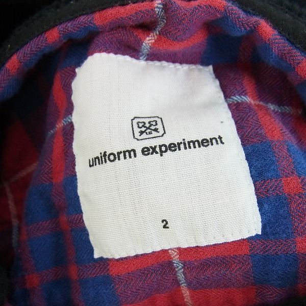 実際に弊社で買取させて頂いたuniform experment/ユニフォームエクスペリメント フード付き ネルシャツ UE160048/2の画像 2枚目