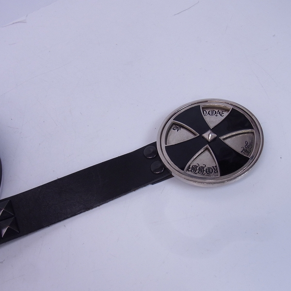 実際に弊社で買取させて頂いたGARNI×SLYANDROBBY/ガルニ×スライアンドロビー クロスバックル スタッズベルトの画像 2枚目