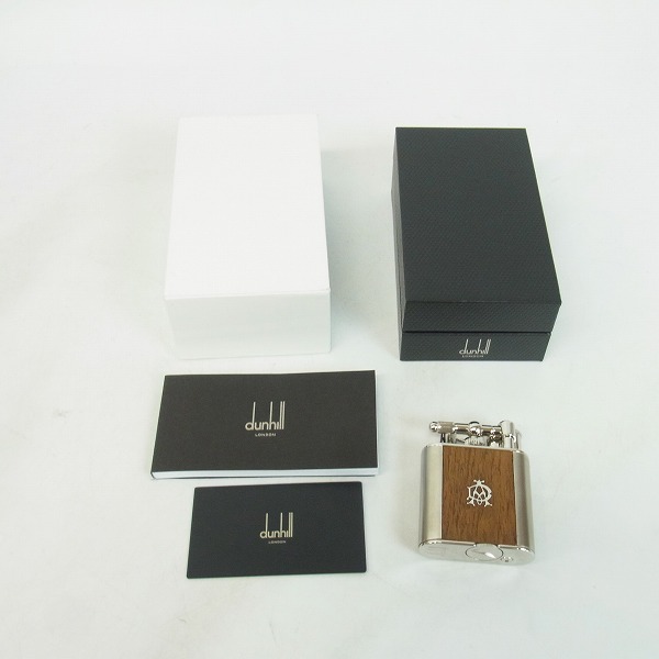 実際に弊社で買取させて頂いたdunhill/ダンヒル UNIQUE/ユニーク ターボ/ガスライター イングランド製 ウッド貼り/QLL2216の画像 4枚目