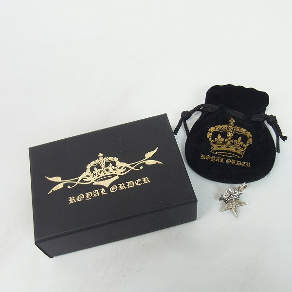 実際に弊社で買取させて頂いたROYAL ORDER/ロイヤルオーダー SMALL SOLID STAR W/CROWN/スモールソリッドスターw/クラウンペンダントの画像 6枚目