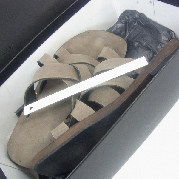 実際に弊社で買取させて頂いたwjk/ダブルジェイケイ LEATHER SANDAL sheep leather レザーサンダル 8042 sl02t-95/42の画像 6枚目