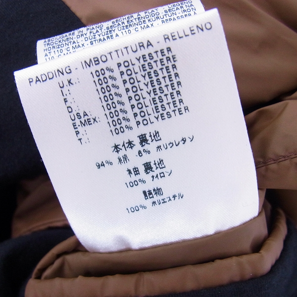 実際に弊社で買取させて頂いたDIESEL BLACK GOLD/ディーゼル ブラック ゴールド ナイロン Pコート ブラウン/44の画像 4枚目
