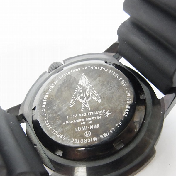 実際に弊社で買取させて頂いたLUMINOX/ルミノックス F-117ナイトホークシリーズ2 ブラックアウトの画像 3枚目