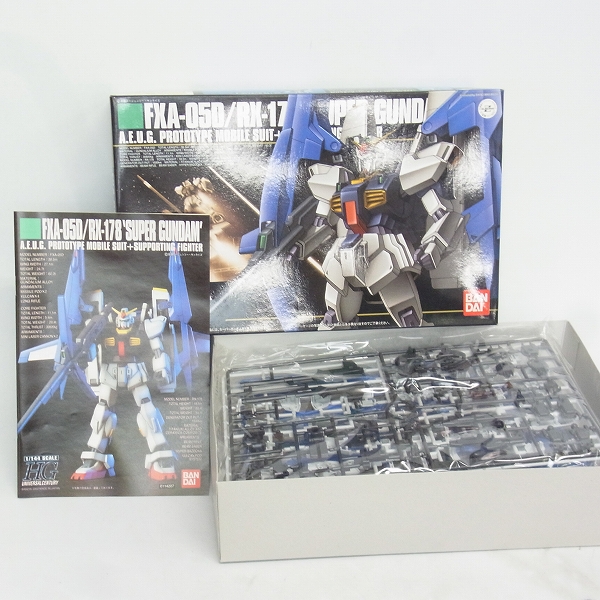 実際に弊社で買取させて頂いた【未組立】BANDAI 機動戦士ガンダム RX-110 ガラスレイ/FXA-05D+RX-178 スーパーガンダム 1/144 ガンプラ 2点セットの画像 1枚目