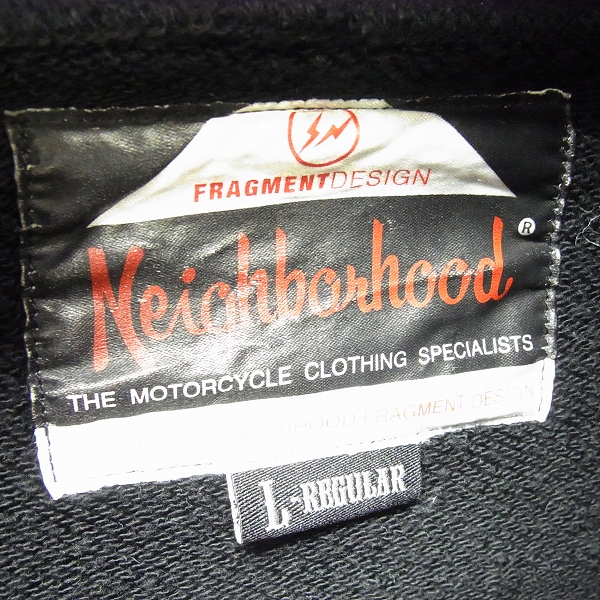 実際に弊社で買取させて頂いたNEIGHBORHOOD/ネイバーフッド×FRAGMENT DESIGN/フラグメントデザイン 09AW "CLIB/C-HOODED.LS" スウェットジップ パーカーの画像 2枚目