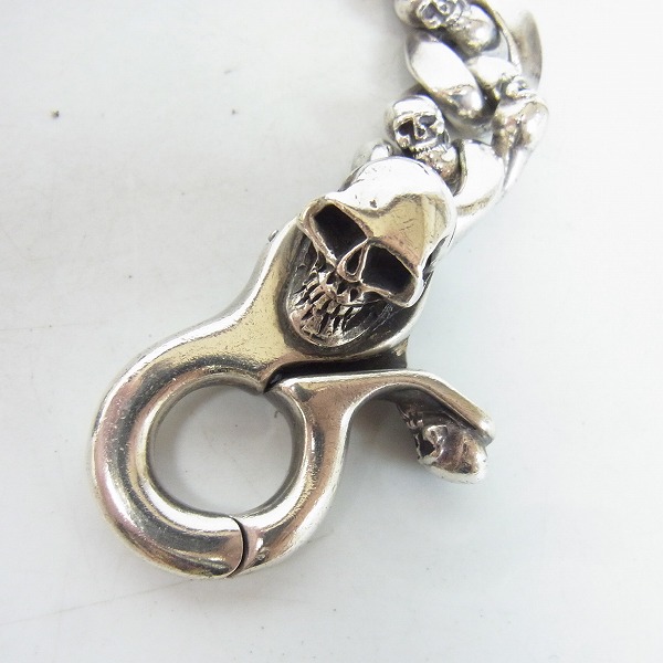 実際に弊社で買取させて頂いたSTANLEY GUESS/スタンリーゲス スカルクリップ/ファンシーリンク ブレスレットの画像 1枚目