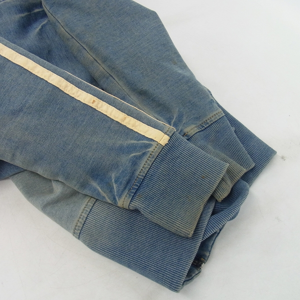 実際に弊社で買取させて頂いたBURBERRY BLUE LABEL/バーバリーブルーレーベル インディゴ アームライン スウェットパーカー 38の画像 5枚目