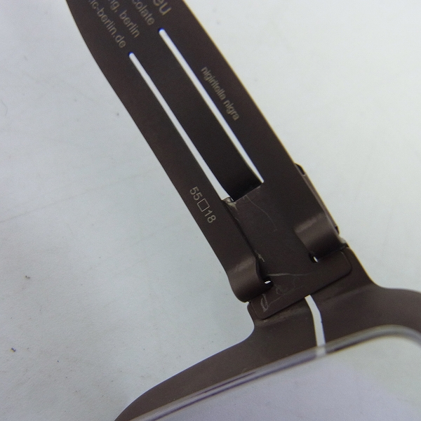 実際に弊社で買取させて頂いたic!berlin/アイシーベルリン mannertreu/chocolate 眼鏡フレーム/メガネフレームの画像 5枚目