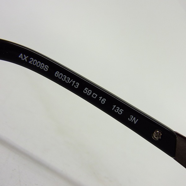 実際に弊社で買取させて頂いたARMANI EXCHANGE/アルマーニエクスチェンジ サングラス AX2009S/6033/13 茶の画像 4枚目