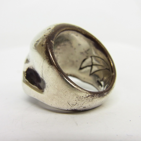 実際に弊社で買取させて頂いたCRAZY PIG/クレイジーピッグ ラージエビルスカルリング 16号の画像 1枚目