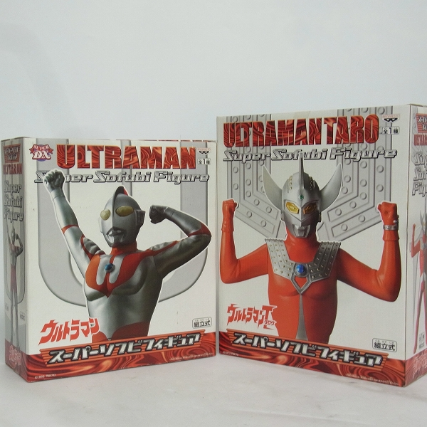 実際に弊社で買取させて頂いたバンプレスト スーパーソフビフィギュア ウルトラマン/ウルトラマンタロウ 2点セットの画像 1枚目