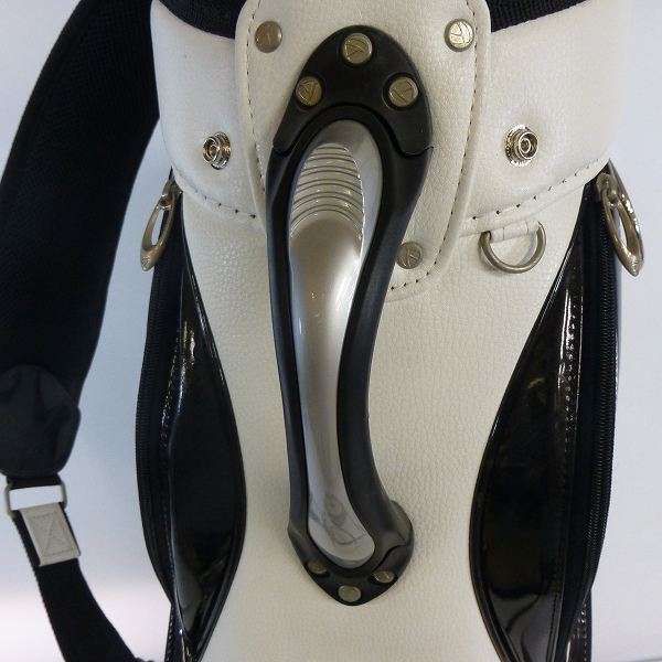 実際に弊社で買取させて頂いた★TaylorMade/テーラーメイド 4分割キャディバッグ CBG582 ホワイト/ブラックの画像 5枚目