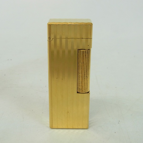 実際に弊社で買取させて頂いたdunhill/ダンヒル サイドローラーガスライター 縦ライン ゴールド