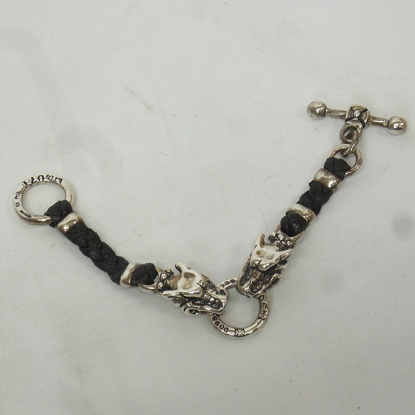 実際に弊社で買取させて頂いたTRAVIS WALKER/トラヴィスワーカー レイデッド レザー ガーゴイル ブレスレット/Tバーの画像 8枚目