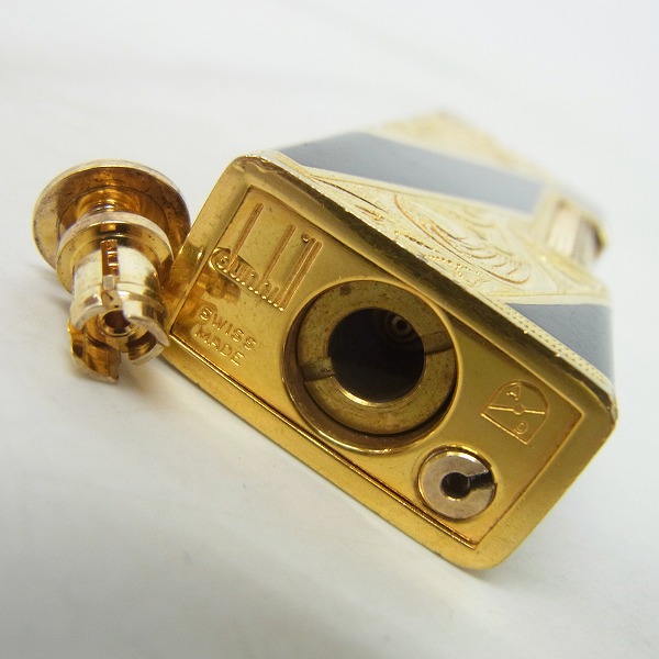実際に弊社で買取させて頂いたdunhill/ダンヒル ローラー ガスライター ベネチアン柄ゴールド×ブラックの画像 2枚目