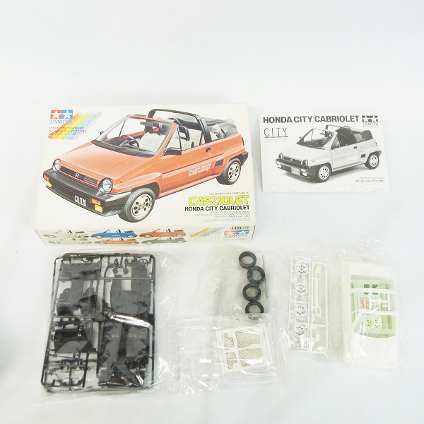 実際に弊社で買取させて頂いた【未組立】タミヤ 1/24 ホンダ シティGG/ターボ/カブリオレ/ターボⅡ 5点セットの画像 4枚目