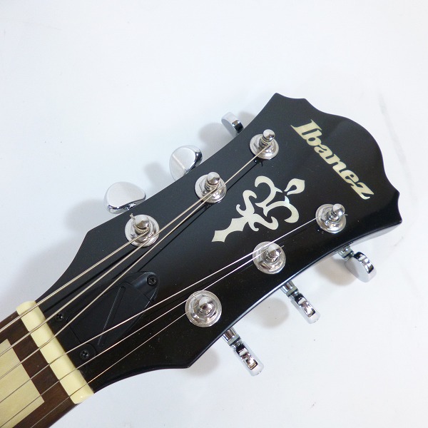 実際に弊社で買取させて頂いた★Ibanez/アイバニーズ セミアコースティックギター AM83LTD-SPP 限定カラー ソフトケース付の画像 1枚目