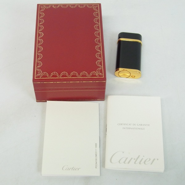 実際に弊社で買取させて頂いたCartier/カルティエ ガスライター ブラック×ゴールドの画像 4枚目