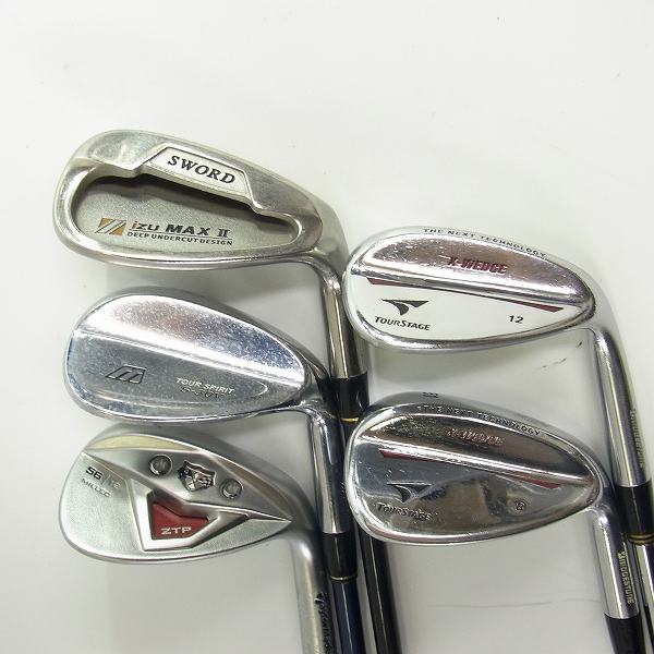 実際に弊社で買取させて頂いた★処分まとめ 各社ウェッジ 5本セット TaylorMade ZTP,SWORD iZU MAX Ⅱ,TOURSTAGE X-WEDGE,Mizuno S-30Vの画像 1枚目