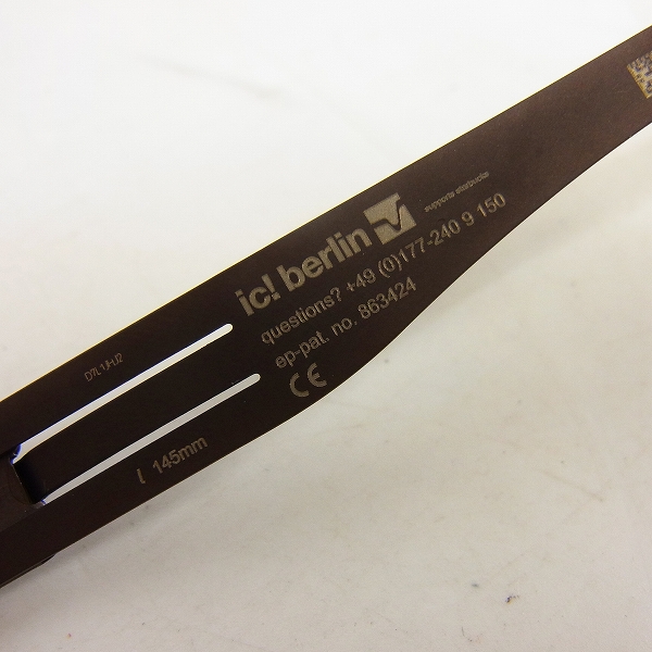 実際に弊社で買取させて頂いたic!berlin/アイシーベルリン mannertreu/chocolate 眼鏡フレーム/メガネフレームの画像 3枚目