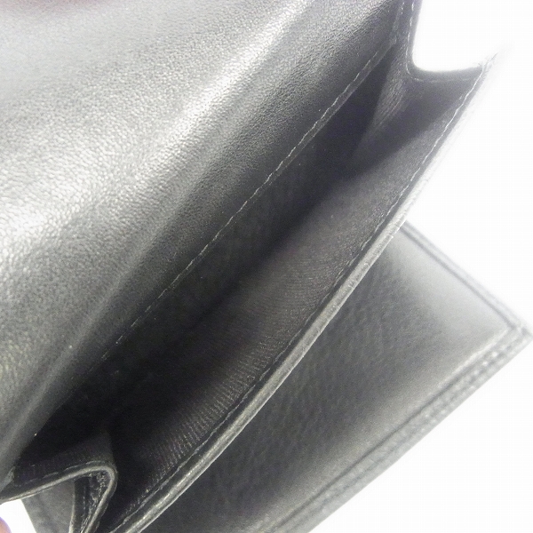実際に弊社で買取させて頂いたJIMMY CHOO/ジミーチュウ スターエンボス Black グレイニーレザー スモールウォレット 3つ折り財布の画像 4枚目