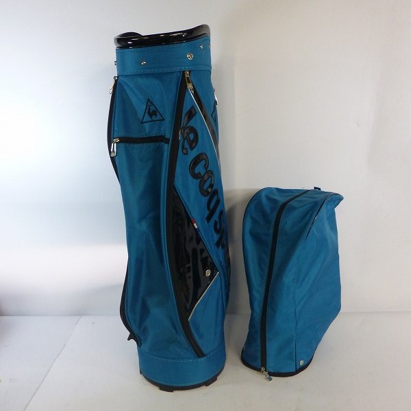 実際に弊社で買取させて頂いた★le coq sportif/ル・コック 軽量キャディバッグ QQ1233 9型(47インチ対応) 2016年モデル ブルーの画像 1枚目