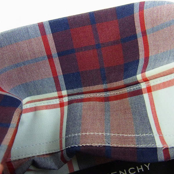 実際に弊社で買取させて頂いたGIVENCHY/ジバンシィ チェック 長袖シャツ /37の画像 6枚目