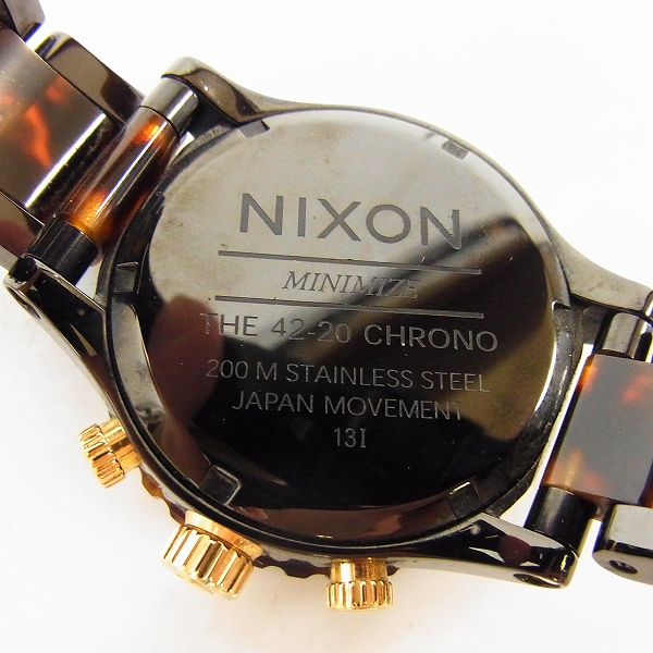 実際に弊社で買取させて頂いたNIXON/ニクソン 42-20 Chrono/クロノ Tortoise/トートイズ 腕時計 A037679【動作未確認】の画像 3枚目