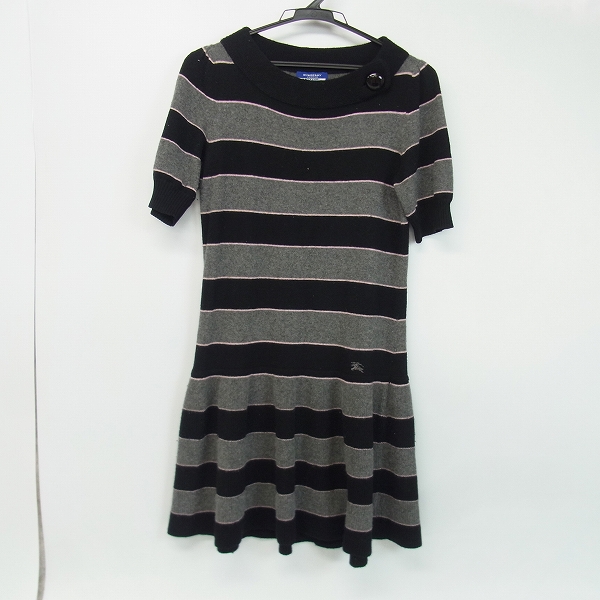 実際に弊社で買取させて頂いたBURBERRY BLUE LABEL/バーバリーブルーレーベル ボーダー ニットワンピース 38