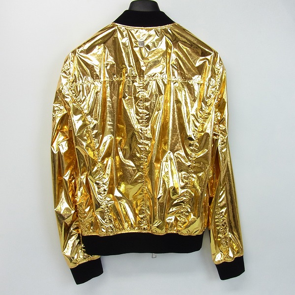 実際に弊社で買取させて頂いたVERSACE COLLECTION/ヴェルサーチ コレクション ライン Shiny Gold Bomber ゴールド ブルゾン ジャケット/48の画像 1枚目