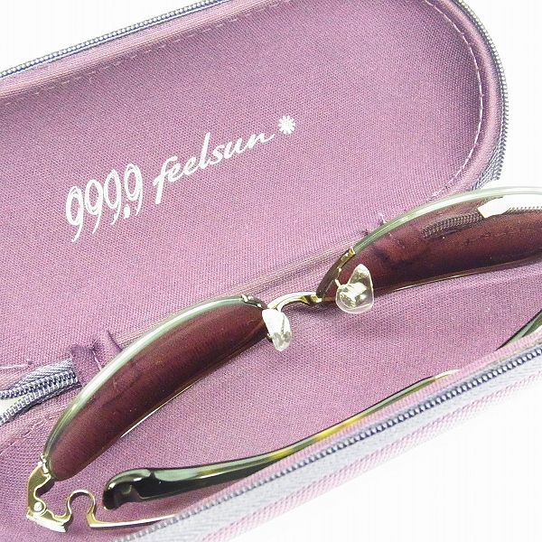 実際に弊社で買取させて頂いた999.9/フォーナインズ feel sun ティアドロップ サングラス ブラウンデミ F-03S の画像 6枚目