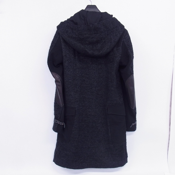 実際に弊社で買取させて頂いたDIESEL BLACK GOLD/ディーゼル ブラック ゴールド レザーエルボーパッチ フーデッドコート/Sの画像 1枚目