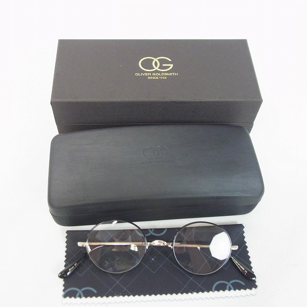 実際に弊社で買取させて頂いたOLIVER GOLDSMITH/オリバーゴールドスミス 眼鏡/メガネフレーム Oliver Oban Silver/BKの画像 7枚目