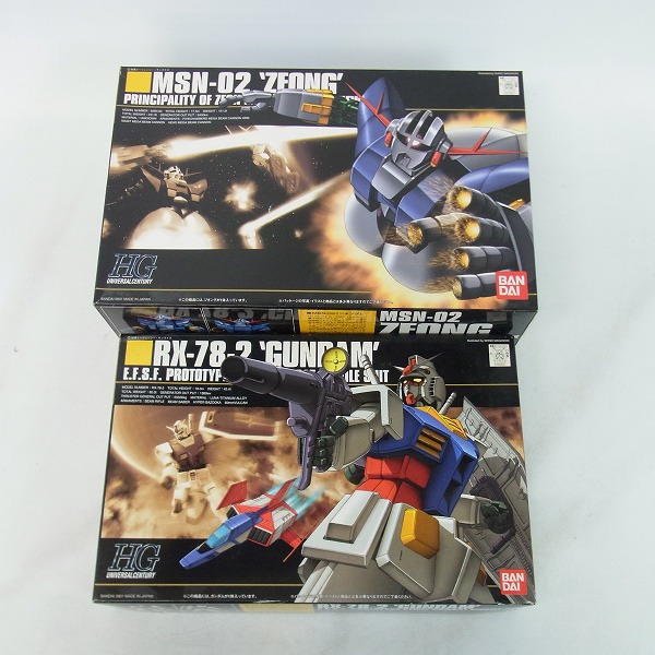 実際に弊社で買取させて頂いたBANDAI  機動戦士ガンダム RX-78-2/V作戦 MSN-02 ジオング 1/144 ガンプラ 2点セット