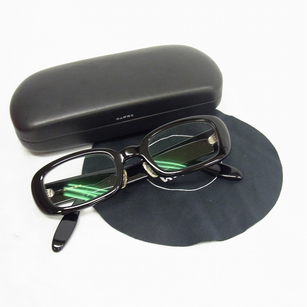 実際に弊社で買取させて頂いた白山眼鏡店/ハクサンガンキョウテン ウェリントン型セルロイド 黒縁メガネフレーム/眼鏡の画像 5枚目